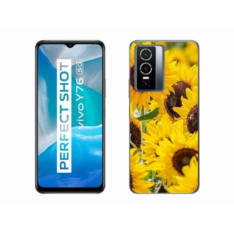 Gelový kryt mmCase na mobil Vivo Y76 5G - slunečnice