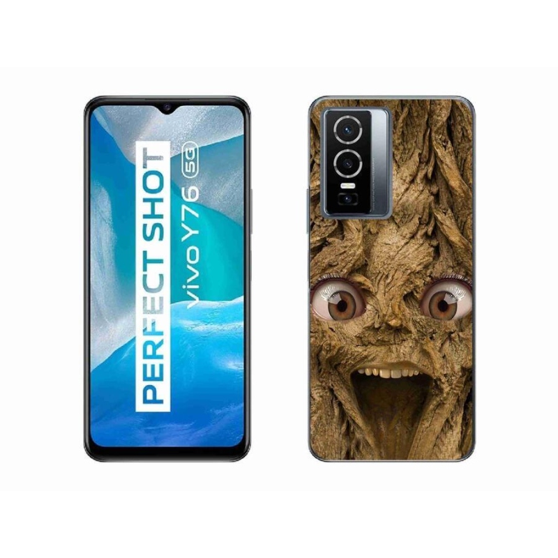 Gelový kryt mmCase na mobil Vivo Y76 5G - veselý strom s očima