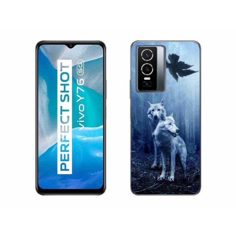 Gelový kryt mmCase na mobil Vivo Y76 5G - vlci v lese