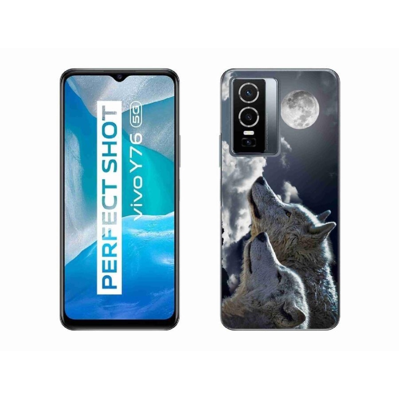 Gelový kryt mmCase na mobil Vivo Y76 5G - vlci
