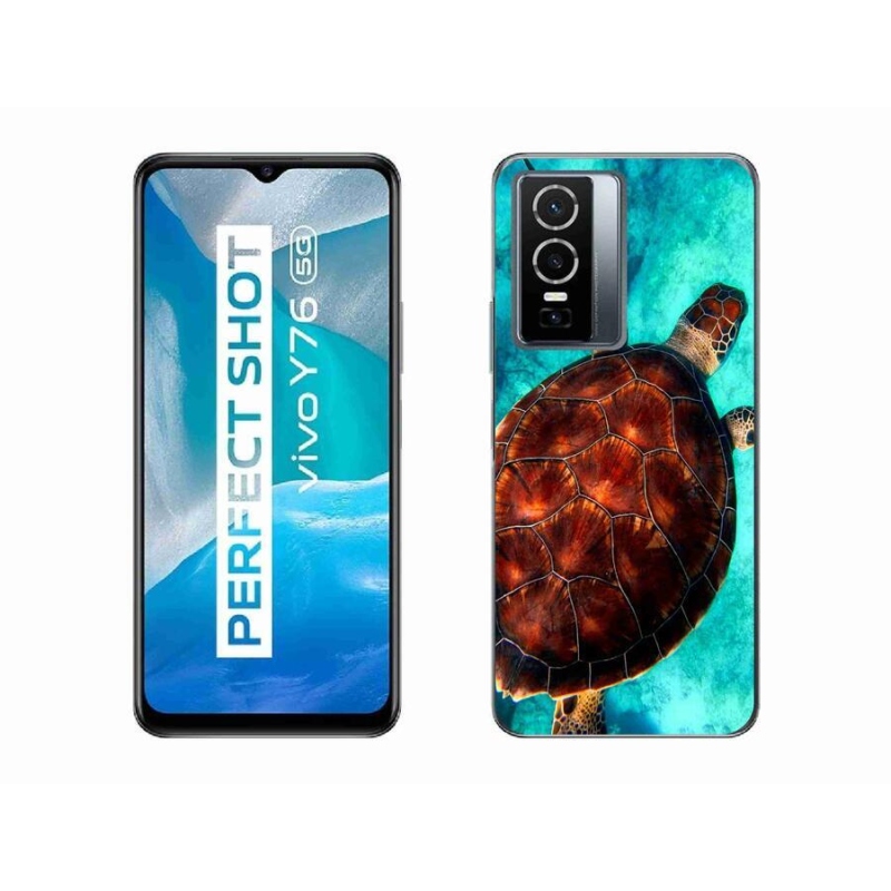 Gelový kryt mmCase na mobil Vivo Y76 5G - želva