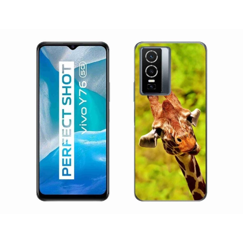 Gelový kryt mmCase na mobil Vivo Y76 5G - žirafa