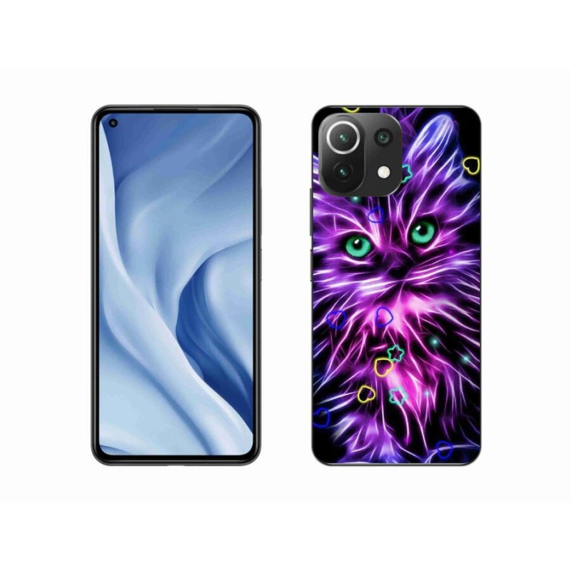 Gelový kryt mmCase na mobil Xiaomi 11 Lite 5G NE - abstraktní kočka