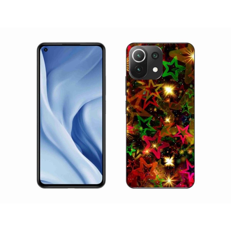 Gelový kryt mmCase na mobil Xiaomi 11 Lite 5G NE - barevné hvězdičky