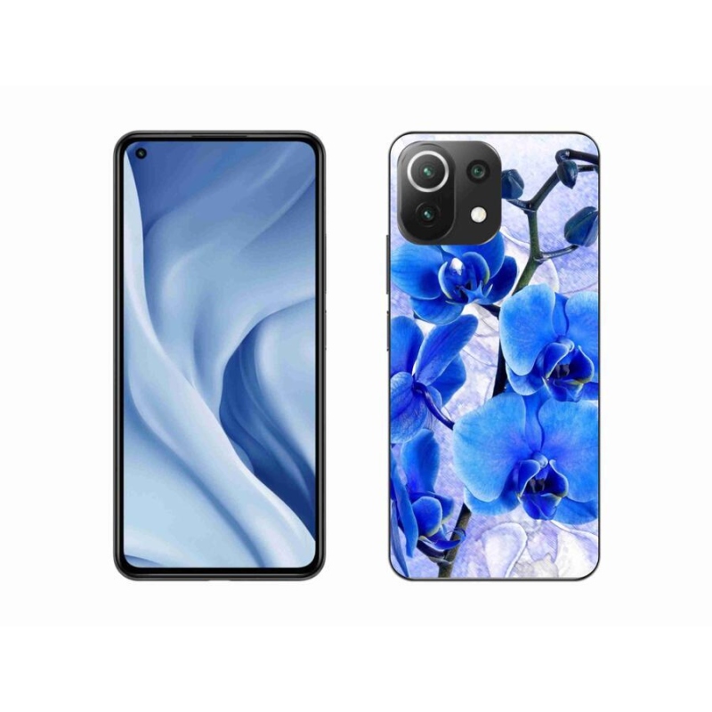 Gelový kryt mmCase na mobil Xiaomi 11 Lite 5G NE - modré květy