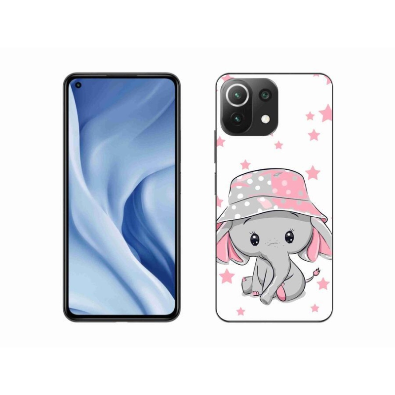 Gelový kryt mmCase na mobil Xiaomi 11 Lite 5G NE - růžový slon