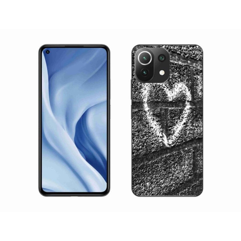 Gelový kryt mmCase na mobil Xiaomi 11 Lite 5G NE - srdce na zdi