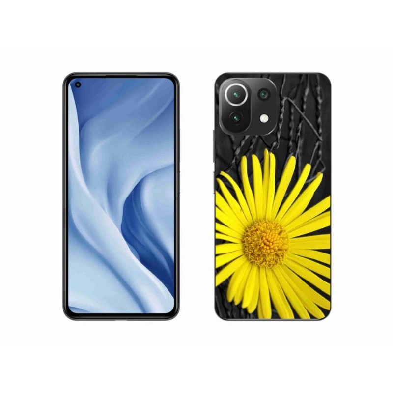 Gelový kryt mmCase na mobil Xiaomi 11 Lite 5G NE - žlutá květina