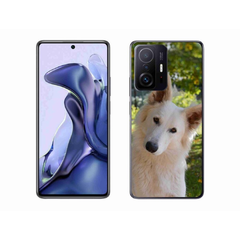 Gelový kryt mmCase na mobil Xiaomi 11T - bílý švýcarský ovčák 1