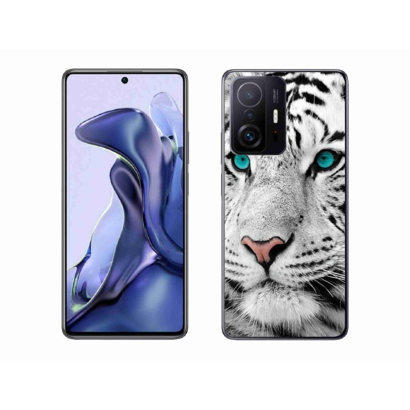 Gelový kryt mmCase na mobil Xiaomi 11T Pro - bílý tygr
