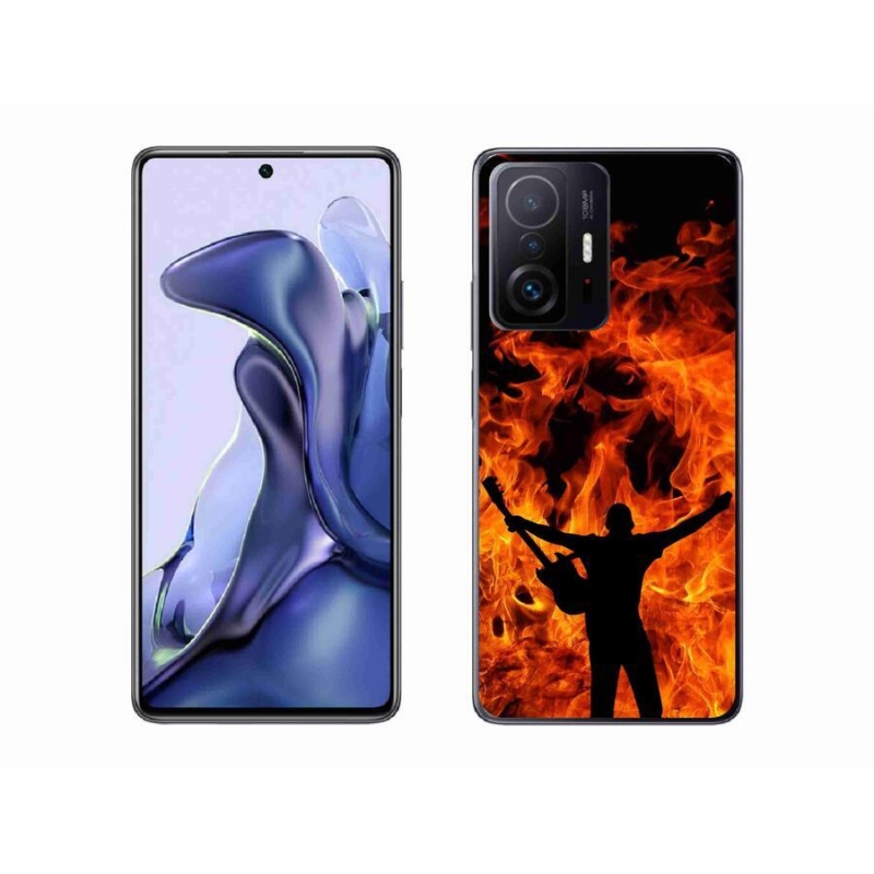 Gelový kryt mmCase na mobil Xiaomi 11T Pro - muzikant a oheň