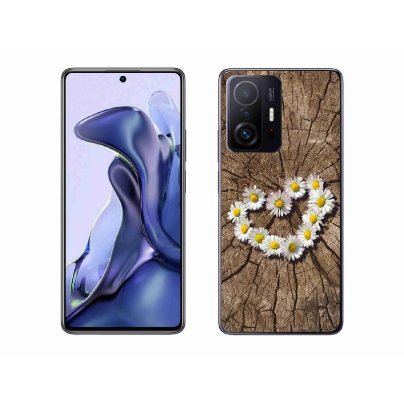 Gelový kryt mmCase na mobil Xiaomi 11T Pro - srdce z kopretin