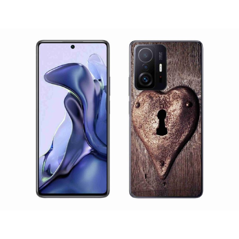 Gelový kryt mmCase na mobil Xiaomi 11T Pro - zámek ve tvaru srdce