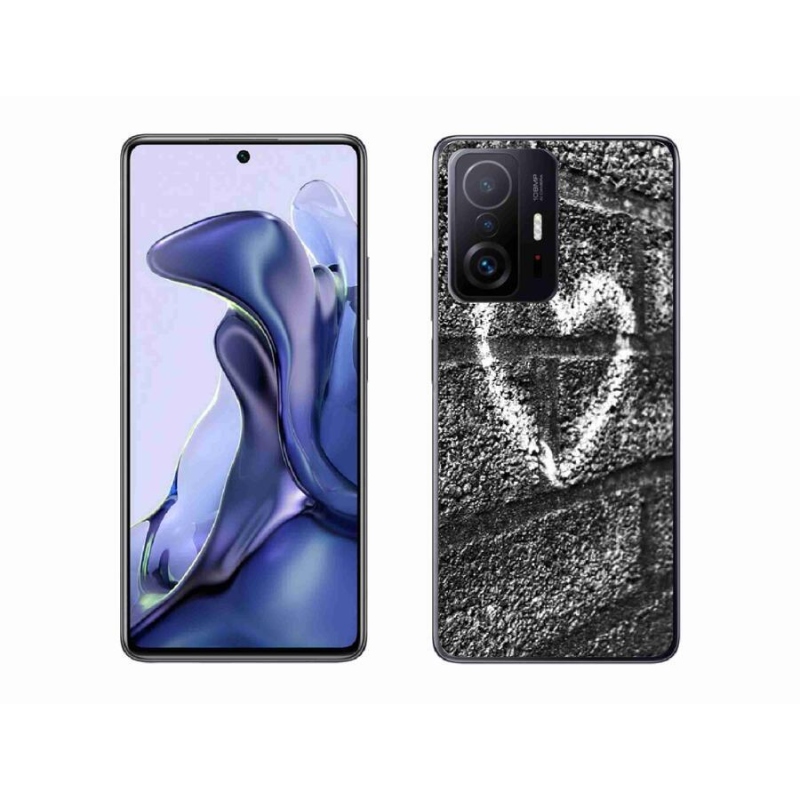 Gelový kryt mmCase na mobil Xiaomi 11T - srdce na zdi