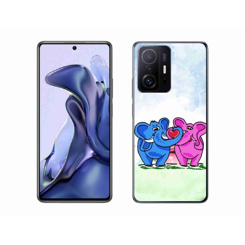 Gelový kryt mmCase na mobil Xiaomi 11T - zamilovaní sloni