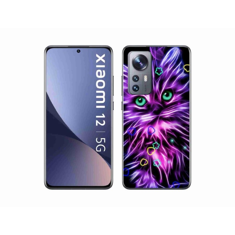 Gelový kryt mmCase na mobil Xiaomi 12 - abstraktní kočka