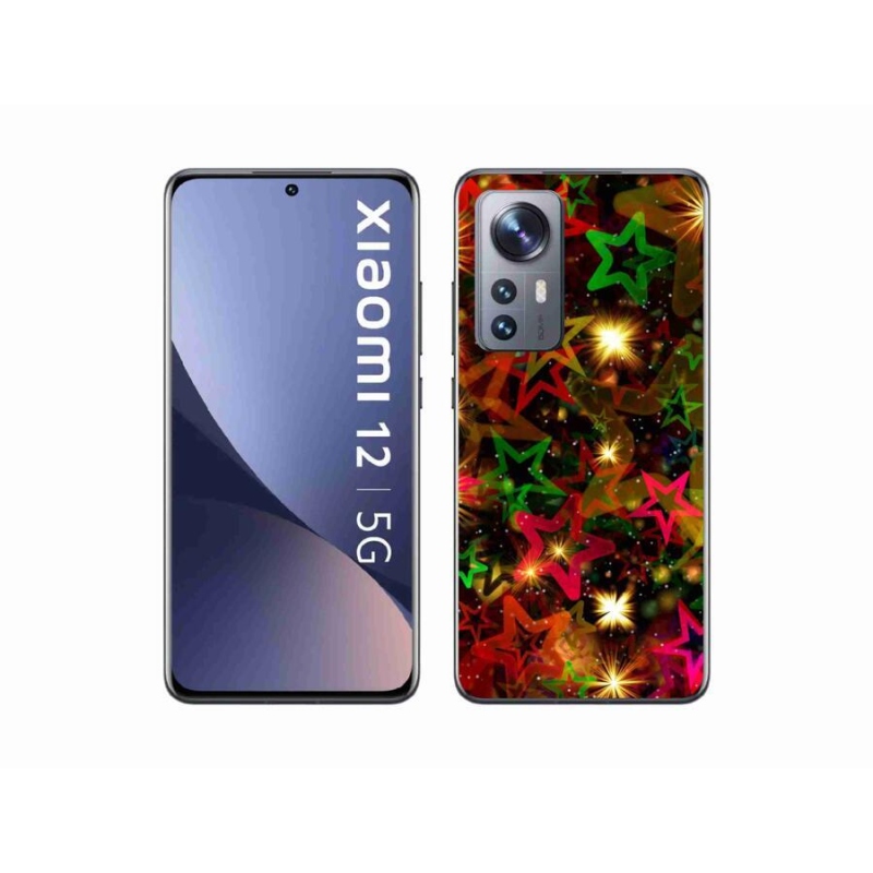 Gelový kryt mmCase na mobil Xiaomi 12 - barevné hvězdičky