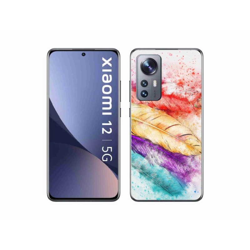 Gelový kryt mmCase na mobil Xiaomi 12 - barevné peří