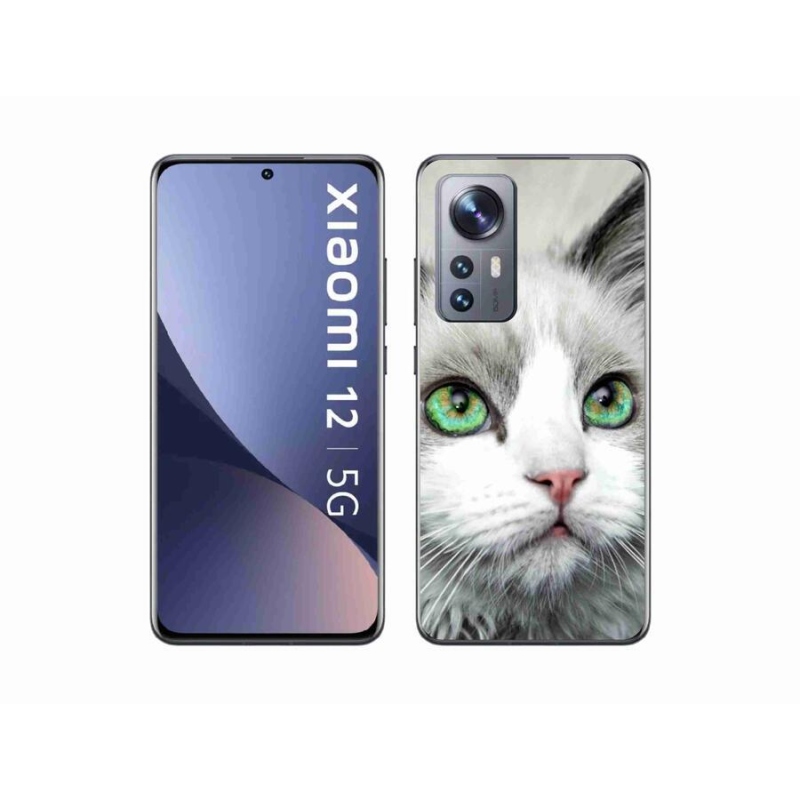Gelový kryt mmCase na mobil Xiaomi 12 - kočičí pohled