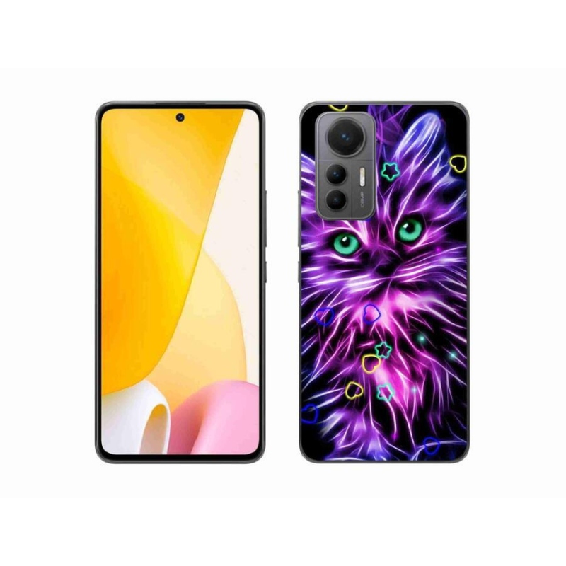 Gelový kryt mmCase na mobil Xiaomi 12 Lite - abstraktní kočka