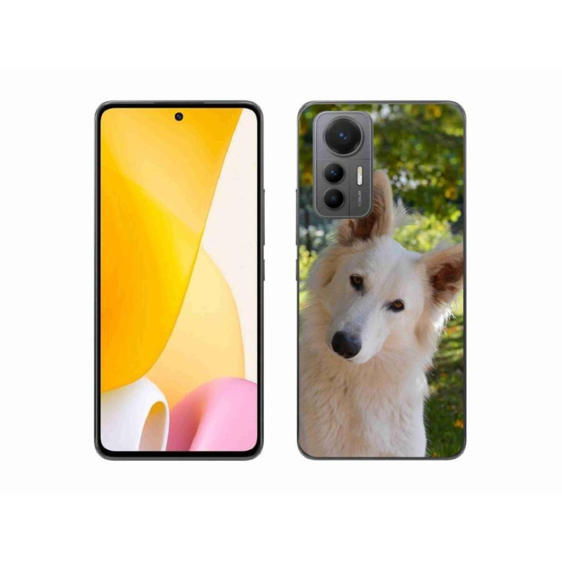 Gelový kryt mmCase na mobil Xiaomi 12 Lite - bílý švýcarský ovčák 1