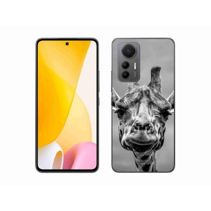 Gelový kryt mmCase na mobil Xiaomi 12 Lite - černobílá žirafa