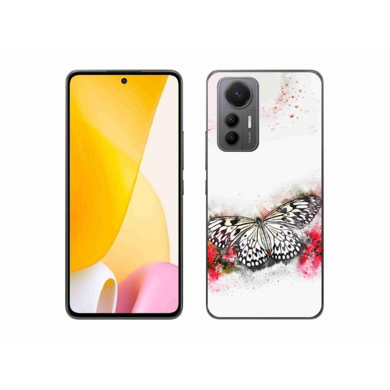 Gelový kryt mmCase na mobil Xiaomi 12 Lite - černobílý motýl