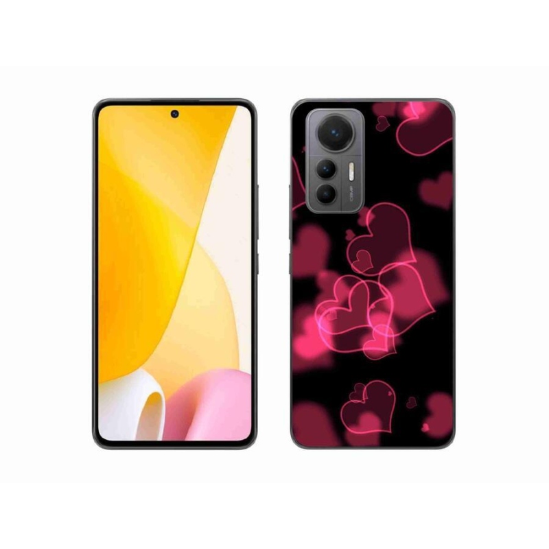 Gelový kryt mmCase na mobil Xiaomi 12 Lite - červená srdíčka