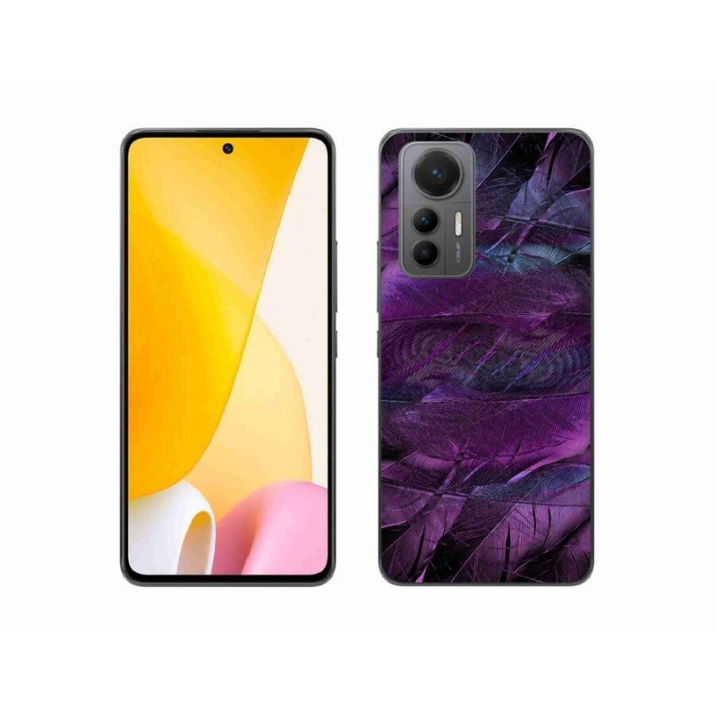 Gelový kryt mmCase na mobil Xiaomi 12 Lite - fialová pírka
