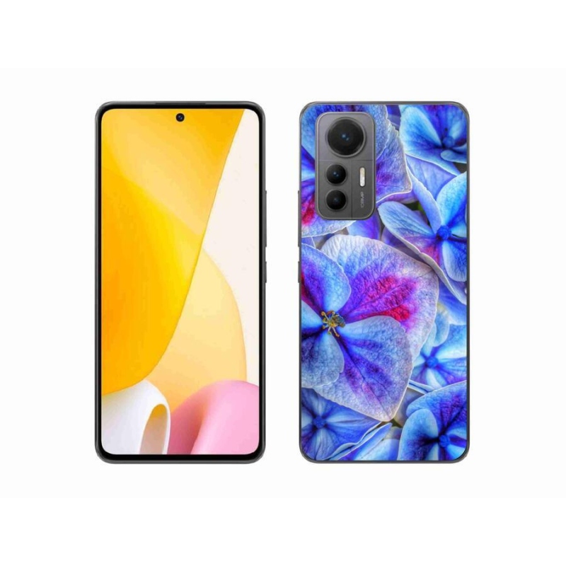 Gelový kryt mmCase na mobil Xiaomi 12 Lite - modré květy 1