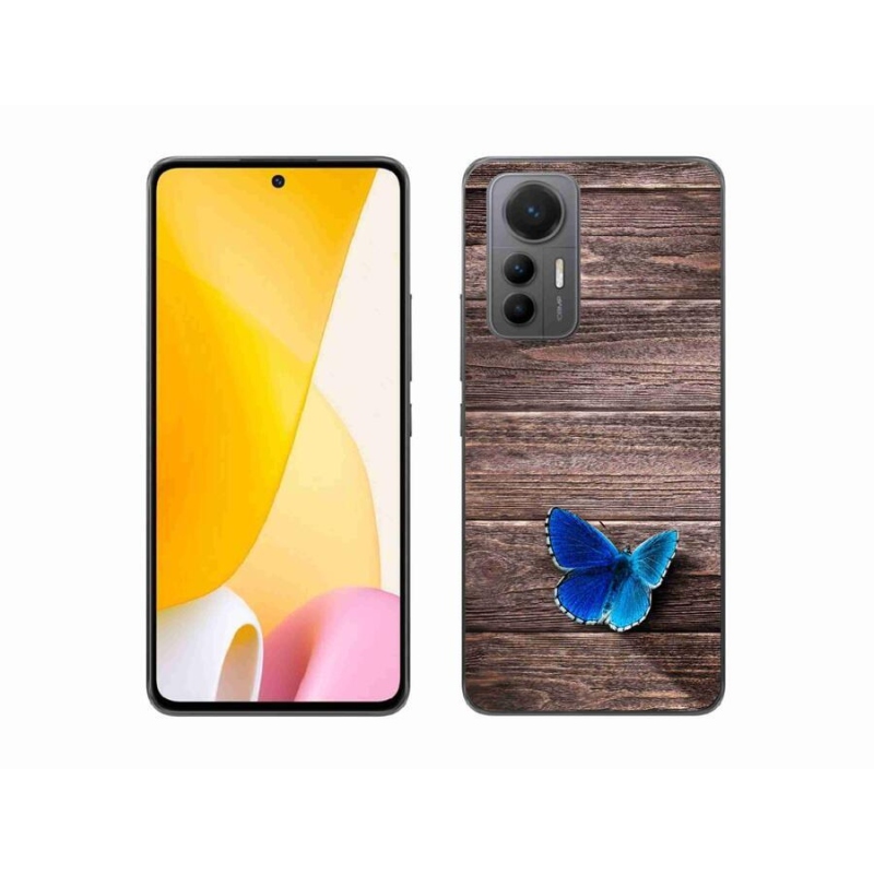 Gelový kryt mmCase na mobil Xiaomi 12 Lite - modrý motýl 1