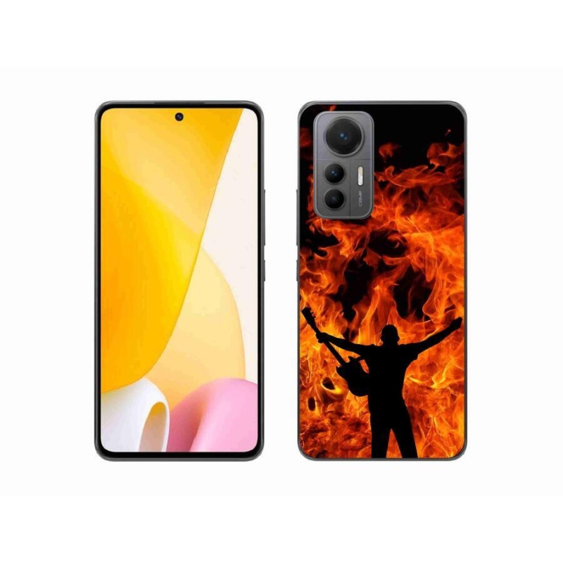Gelový kryt mmCase na mobil Xiaomi 12 Lite - muzikant a oheň