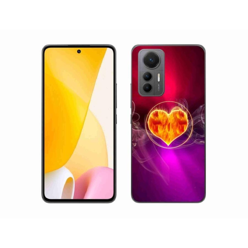 Gelový kryt mmCase na mobil Xiaomi 12 Lite - ohnivé srdce