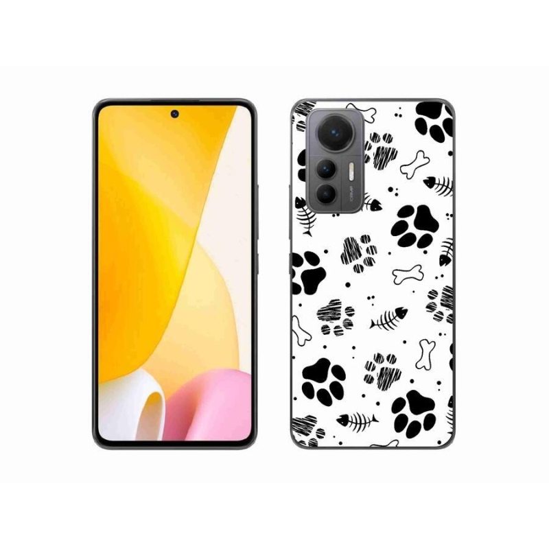 Gelový kryt mmCase na mobil Xiaomi 12 Lite - psí tlapky 1