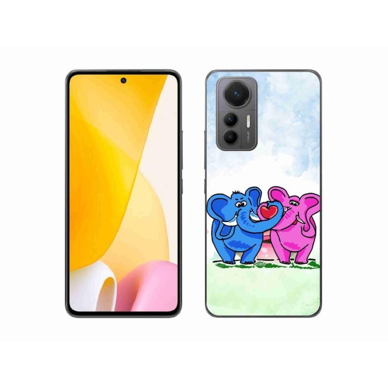 Gelový kryt mmCase na mobil Xiaomi 12 Lite - zamilovaní sloni