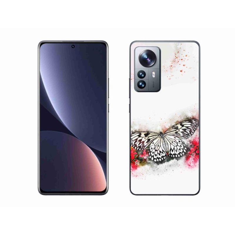 Gelový kryt mmCase na mobil Xiaomi 12 Pro - černobílý motýl