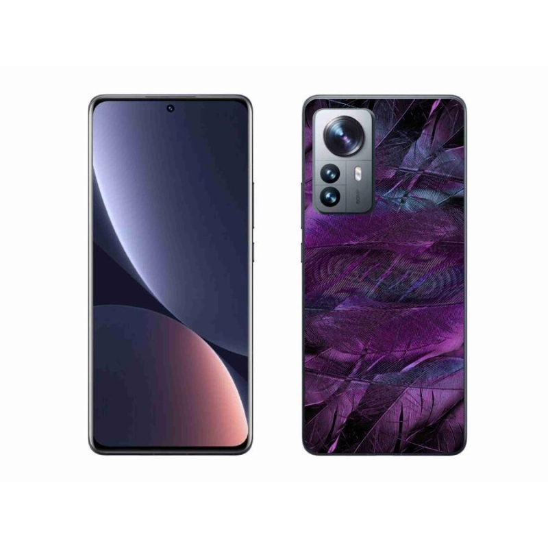 Gelový kryt mmCase na mobil Xiaomi 12 Pro - fialová pírka