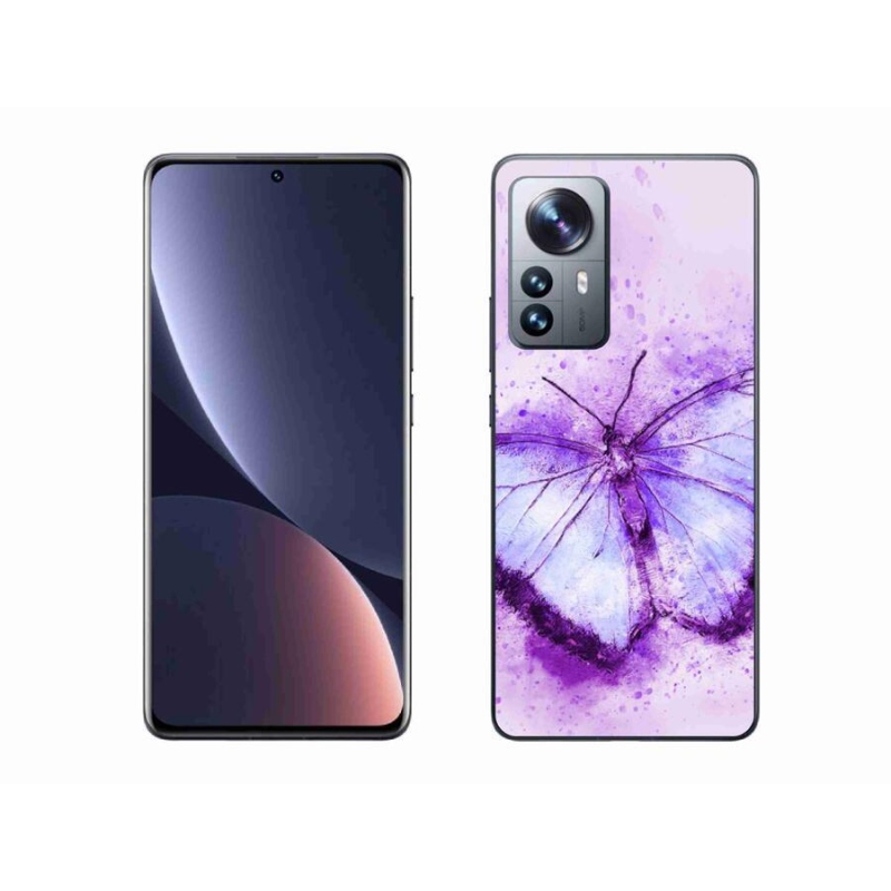 Gelový kryt mmCase na mobil Xiaomi 12 Pro - fialový motýl