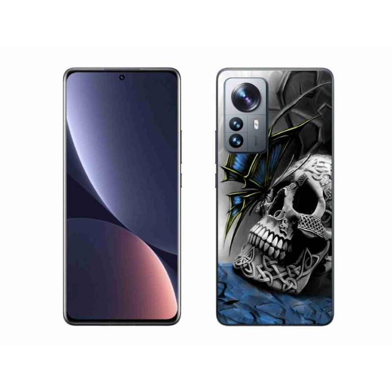 Gelový kryt mmCase na mobil Xiaomi 12 Pro - motýl a lebka