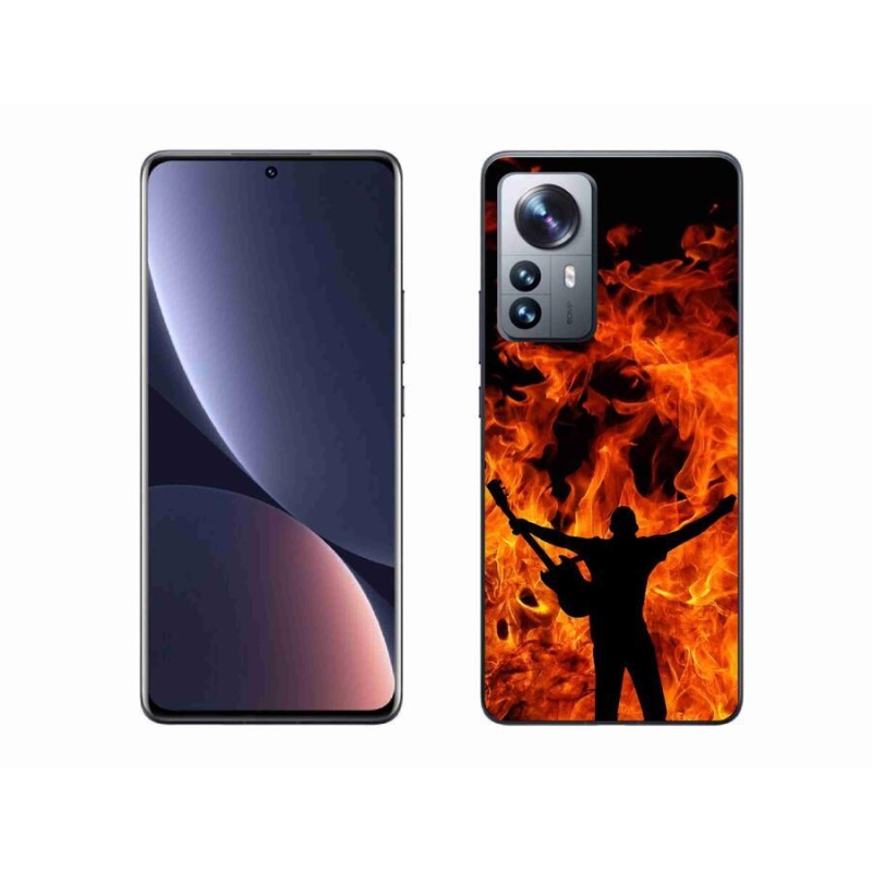 Gelový kryt mmCase na mobil Xiaomi 12 Pro - muzikant a oheň