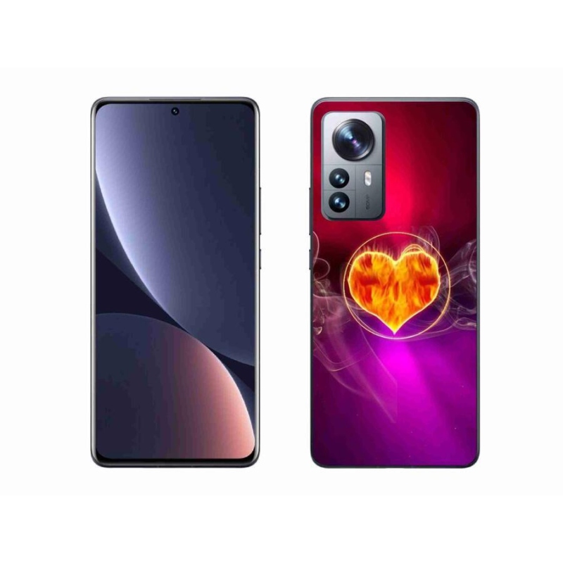 Gelový kryt mmCase na mobil Xiaomi 12 Pro - ohnivé srdce