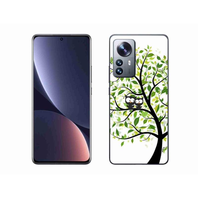 Gelový kryt mmCase na mobil Xiaomi 12 Pro - sovičky na stromě