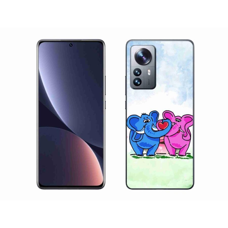 Gelový kryt mmCase na mobil Xiaomi 12 Pro - zamilovaní sloni