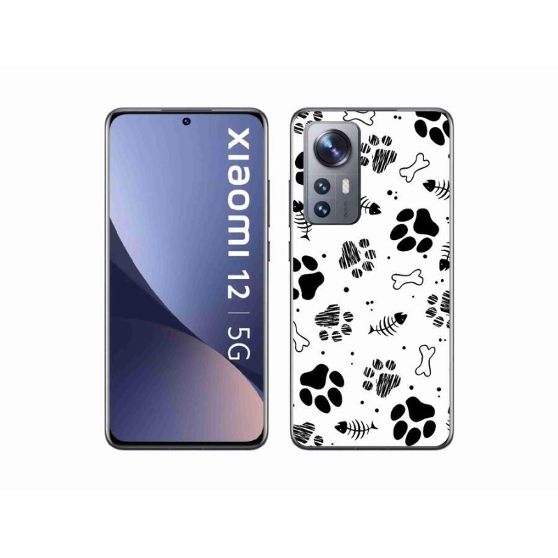 Gelový kryt mmCase na mobil Xiaomi 12 - psí tlapky 1