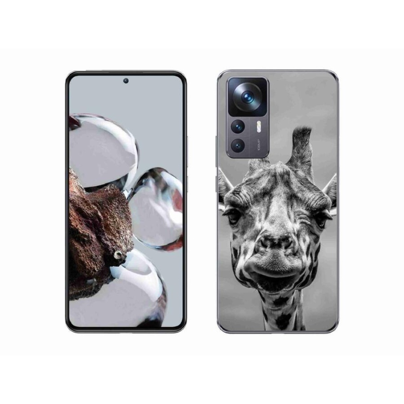 Gelový kryt mmCase na mobil Xiaomi 12T - černobílá žirafa