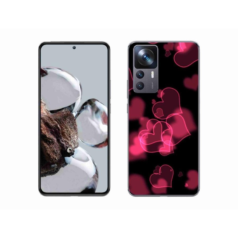 Gelový kryt mmCase na mobil Xiaomi 12T - červená srdíčka