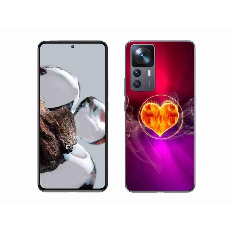 Gelový kryt mmCase na mobil Xiaomi 12T - ohnivé srdce