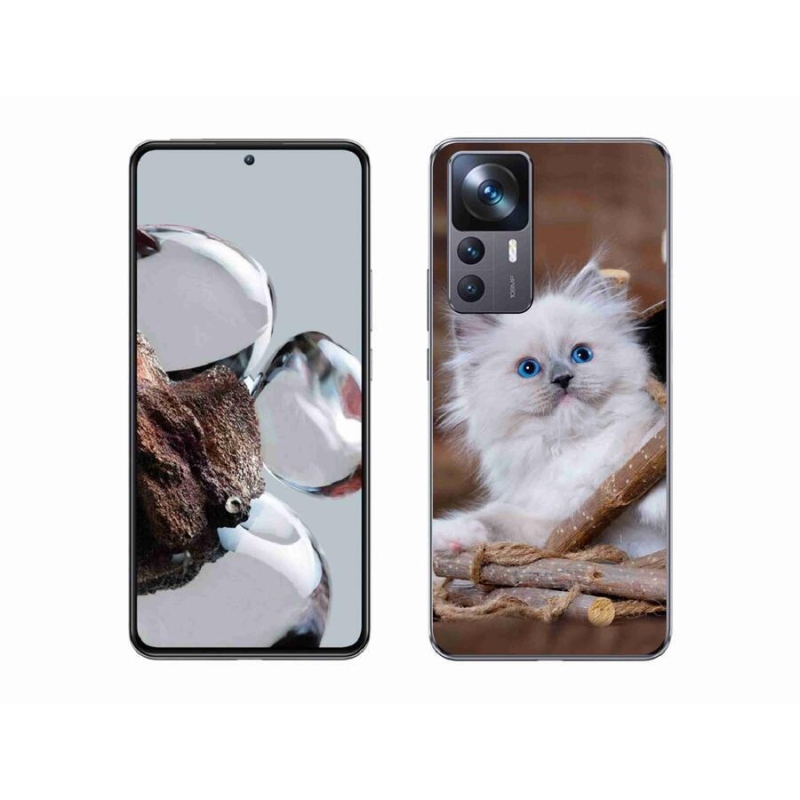 Gelový kryt mmCase na mobil Xiaomi 12T Pro - bílé kotě