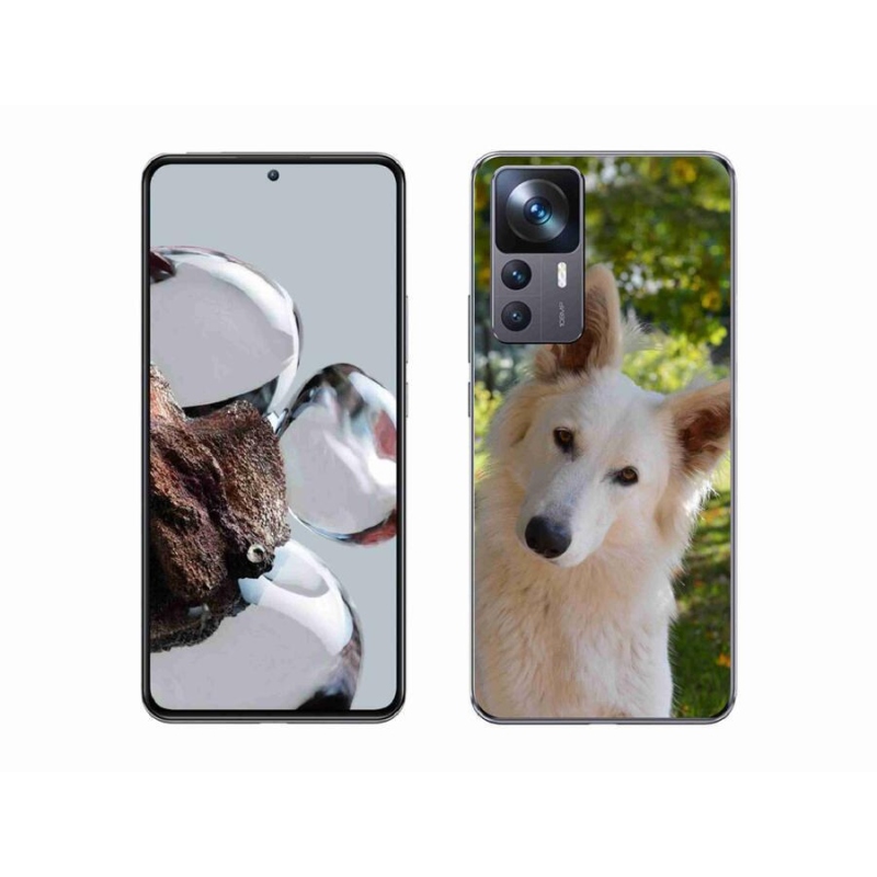 Gelový kryt mmCase na mobil Xiaomi 12T Pro - bílý švýcarský ovčák 1