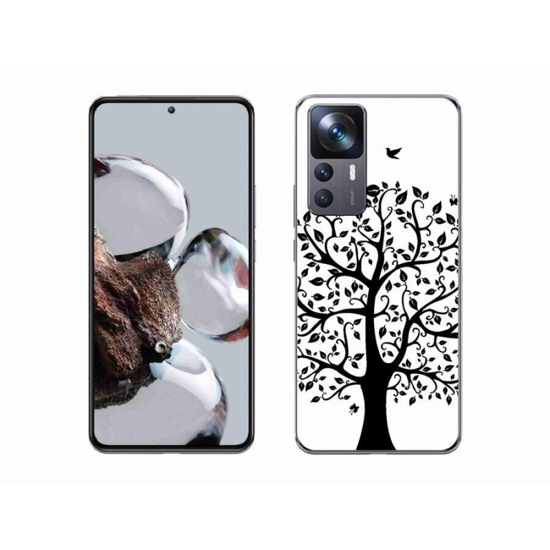 Gelový kryt mmCase na mobil Xiaomi 12T Pro - černobílý strom